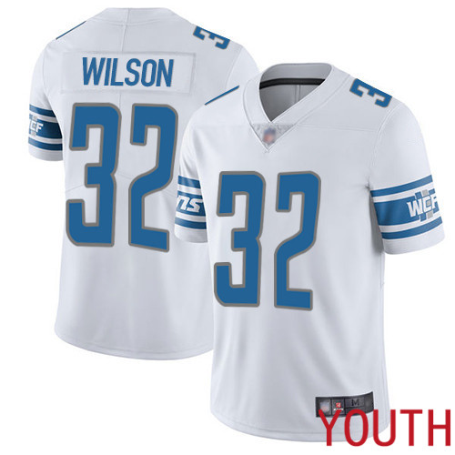Detroit Lions Limited White Youth Tavon Wilson Road Jersey NFL Football #32 Vapor Untouchable->youth nfl jersey->Youth Jersey